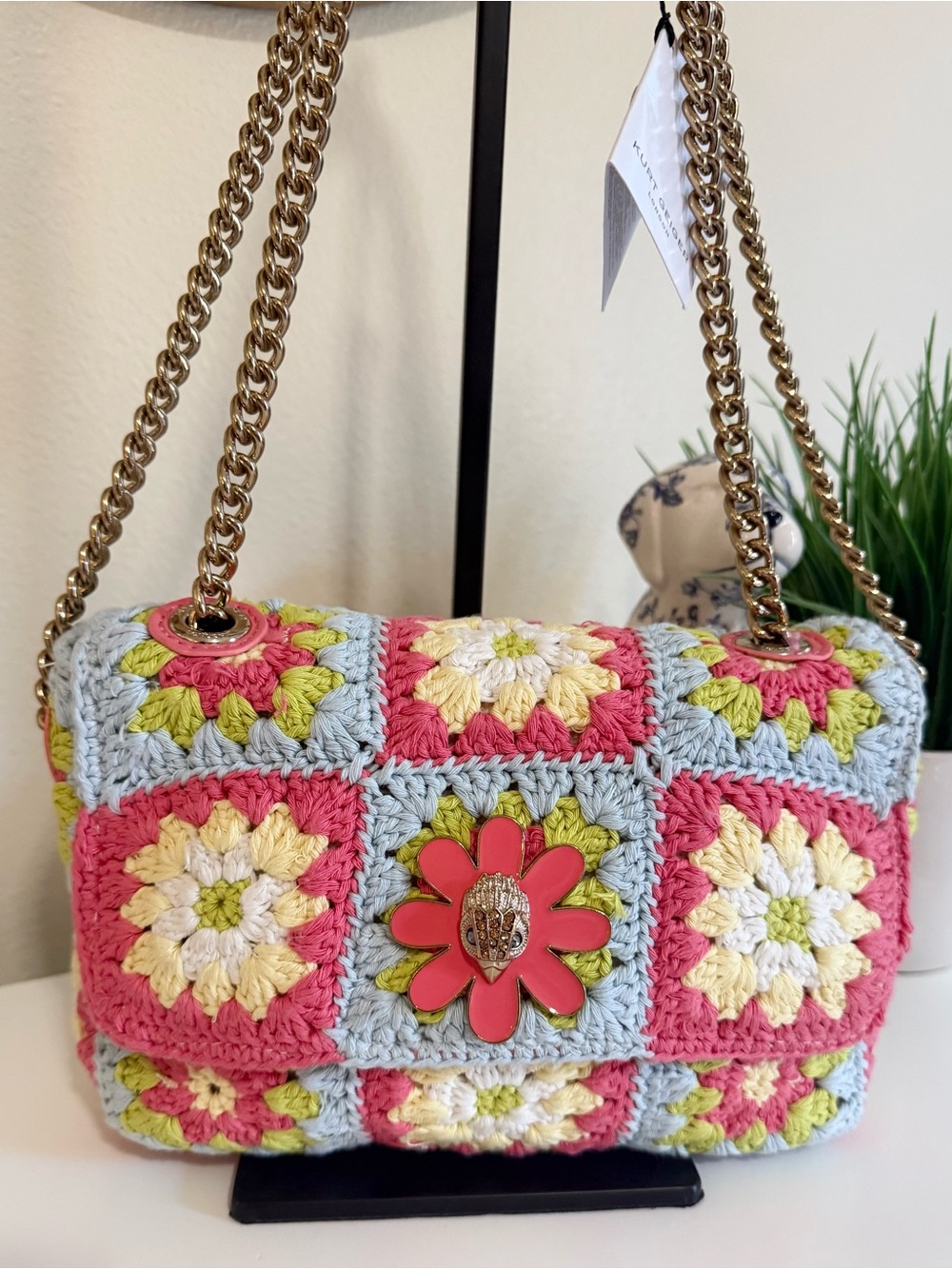 Kurt Geiger Medium Kensington Crochet Shoulder Bag
